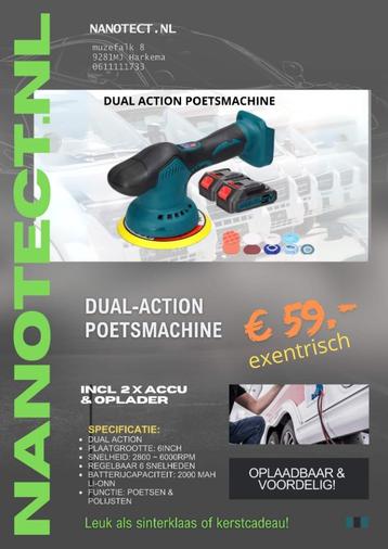 Dual Action poetsmachine met accu's en oplader beschikbaar voor biedingen