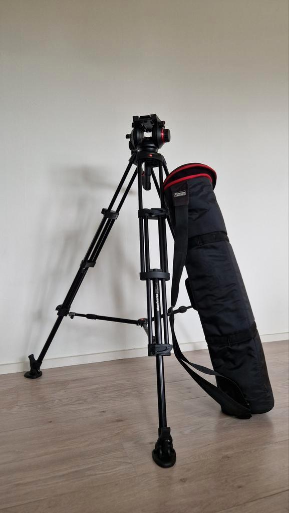 Manfrotto 504HD Fluid Head - 546BK Tripod with Carry Bag, Audio, Tv en Foto, Fotografie | Statieven en Balhoofden, Gebruikt, Driepoot