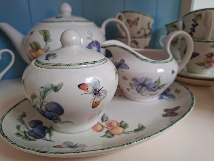 Marjolein Bastin Servies met vlinders - compleet! Nieuw, Huis en Inrichting, Complete eetkamers, Zo goed als nieuw, Ophalen of Verzenden