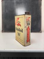 Mobiloil BB 2 liter olie blik, Verzamelen, Ophalen of Verzenden, Gebruikt, Overige, Overige merken