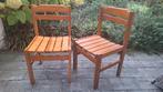 Houten stoelen set van 2, Huis en Inrichting, Stoelen, Ophalen, Gebruikt, Twee, Overige kleuren