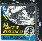 Sticker: Trans World Radio - Het evangelie wereldwijd, Verzamelen, Stickers, Film, Tv of Omroep, Ophalen of Verzenden, Zo goed als nieuw
