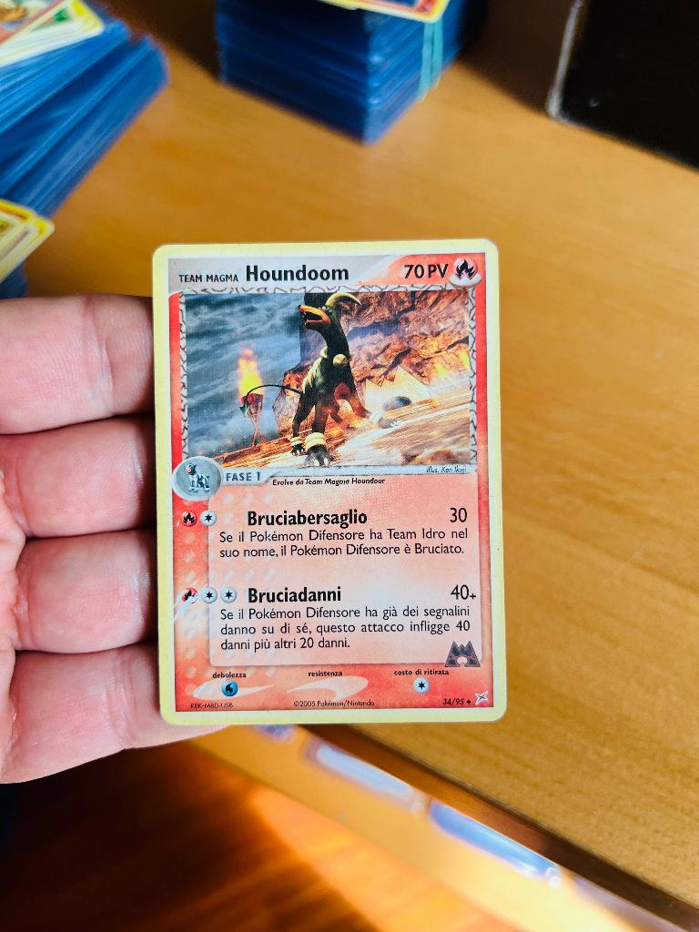 Houndoom 34/95 Ex Team Magma Pokemon, Verzenden, Zo goed als nieuw, Losse kaart, Foil