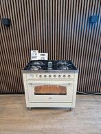 Prachtige Crème chrome Boretti Fornuis (Gratis bezorgen), 60 cm of meer, Ophalen of Verzenden, Zo goed als nieuw, Energieklasse A of zuiniger