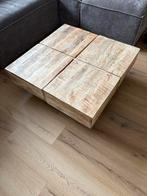 Zwevende salontafel van mangohout, vierkant, Huis en Inrichting, Tafels | Salontafels, Ophalen, Vierkant, 50 tot 100 cm, Zo goed als nieuw