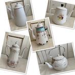 Brocante emaille koffiepotten - theepot - chocoladeketel, Ophalen of Verzenden