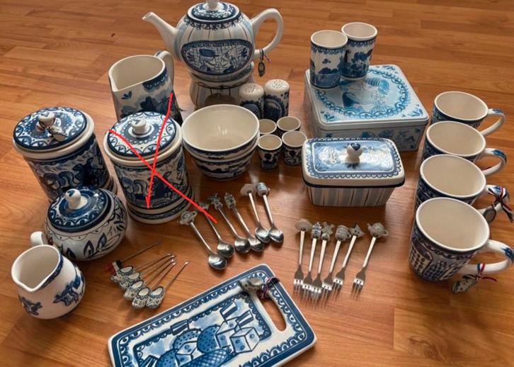 Nieuw Delfs Blauw Blond Amsterdam Servies Set, Huis en Inrichting, Keuken | Servies, Nieuw, Compleet servies, Blond Amsterdam
