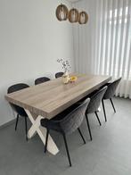 Eettafel + stoelen (6x), Ophalen of Verzenden, Eikenhout, Zo goed als nieuw, Vijf personen of meer