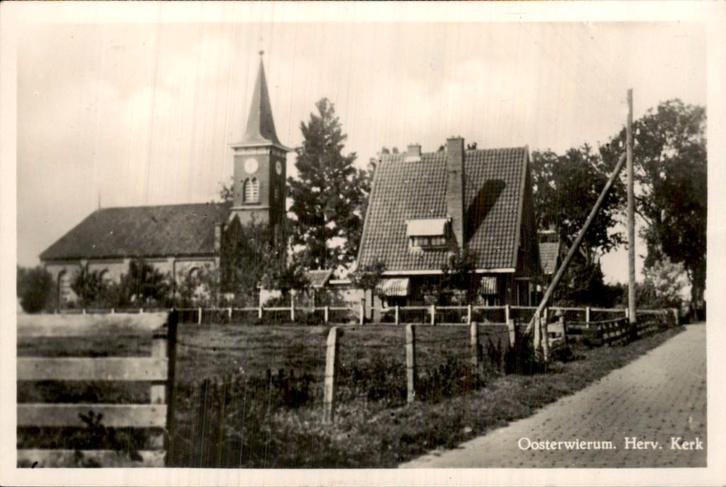 Kerk- Oosterwierum, Verzamelen, Ansichtkaarten | Nederland, Gelopen, Zuid-Holland, Voor 1920, Ophalen of Verzenden