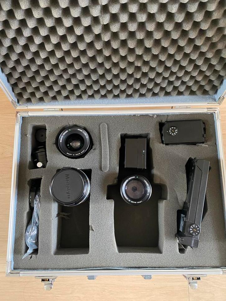 Mamiya 645 diverse lenzen in koffer, Audio, Tv en Foto, Fotografie | Lenzen en Objectieven, Zo goed als nieuw, Macrolens, Ophalen of Verzenden