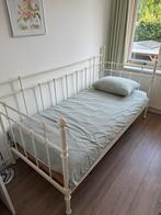 Ikea spijlen bed met electrische verstelbare lattenbodem, Ophalen, 90 cm, Eenpersoons, Wit