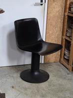 Zwarte draaibare kuipstoel vintage, Ophalen of Verzenden, Gebruikt, Metaal, Eén