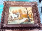 Schilderij sneeuwlandschap, Antiek en Kunst, Ophalen