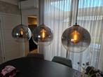 Hanglamp 3 glazen bollen, Huis en Inrichting, Lampen | Hanglampen, Ophalen, Zo goed als nieuw, Glas