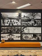 Unieke grote zwart witte kunstwerken / foto collages (160x50, Ophalen of Verzenden