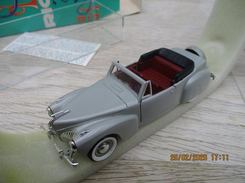 modelauto 143 Rio #44  lincoln continental 1941 scoperta MIB, Hobby en Vrije tijd, Modelauto's | 1:50, Verzenden, Zo goed als nieuw