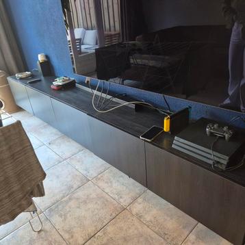 Besta ikea deurtjes zwart bruin 60 x 38. 5 stuks