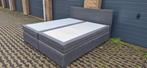 Nette Grijs Boxspring Bed 160x200 || BEZORGEN MOGELIJK, Huis en Inrichting, Slaapkamer | Boxsprings, -, -, Tweepersoons, Ophalen of Verzenden