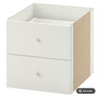 KALLAX Inzet met 2 lades, wit, 33x33 cm, Ophalen, Zo goed als nieuw, Minder dan 150 cm, Minder dan 100 cm