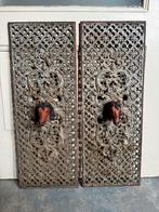 2 stuks antiek deurrooster paard 72x27cm, Antiek en Kunst, Ophalen