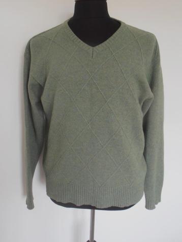 Lambswool - prachtige groene zuiver wollen trui - M beschikbaar voor biedingen