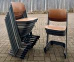 Stapelbare schoolstoelen 10 stuks, Ophalen, Gebruikt, Bruin, Vijf, Zes of meer stoelen