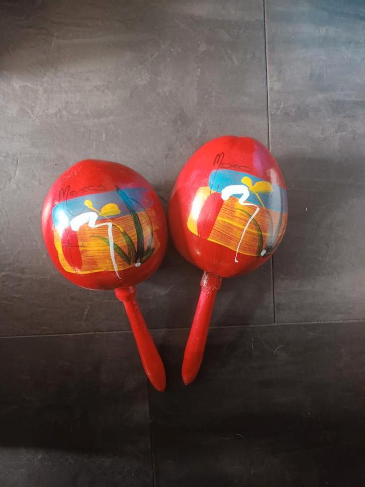 Mexicaanse Samba Ballen - Handgeschilderd, Muziek en Instrumenten, Overige Muziek en Instrumenten, Gebruikt, Ophalen