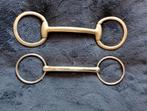 Twee ongebroken/stang trens bitten 13 en 14cm, Ophalen of Verzenden, Gebruikt, Dressuur