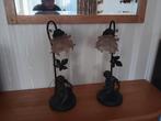 Prijs voor 2 schemerlampjes, Huis en Inrichting, Lampen | Tafellampen, Ophalen of Verzenden, Gebruikt, Minder dan 50 cm