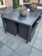 Tuinset met 6 stoelen, Tuin en Terras, Tuinsets en Loungesets, Ophalen of Verzenden, Zo goed als nieuw