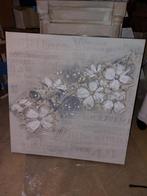 Zilver Grijs Canvas Schilderij met Reliëf, Ophalen