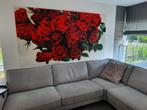 Groot schilderij rozen olieverf 150 x 280 cm, Antiek en Kunst, Kunst | Schilderijen | Modern, Ophalen