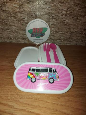 lunchbox/trommel volkswagen T1 bus, roze, turquoise  beschikbaar voor biedingen