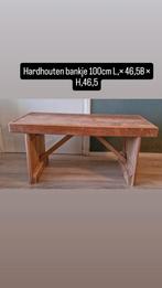 Mooie handgemaakte hardhouten tuinkbankje, Ophalen, Nieuw, Hout