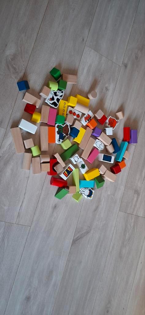 Nijntje houten blokken set, Kinderen en Baby's, Speelgoed | Bouwstenen, Zo goed als nieuw, Overige merken, Ophalen