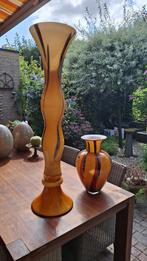 Makora Krosno vazen, vintage designvaas, art glass., Ophalen, Overige kleuren, 75 cm of meer, Glas
