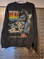 Harley Davidson sweater. Maat L., Kleding | Heren, Ophalen of Verzenden, Zo goed als nieuw, Zwart