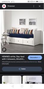 IKEA Hemnes bedbank, 80 cm, Gebruikt, Eenpersoons, Wit