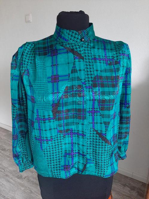 Vintage blouse, Kleding | Dames, Blouses en Tunieken, Zo goed als nieuw, Maat 38/40 (M), Paars, Ophalen of Verzenden