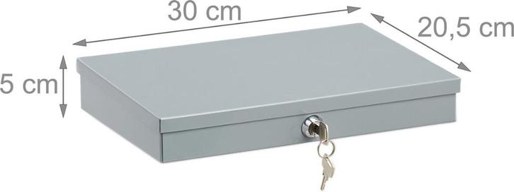 Documentkluisje / geldkistje met muntbakje incl. 2 sleutels, Diversen, Bureau-accessoires, Nieuw, Ophalen