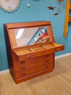 Vintage Dyrlund Deense Secretaire Bureau Kast Ladekast, Ophalen, Gebruikt, Dyrlund, Nvt