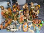 Antieke grote kerstgroep italy papier maché., Diversen, Kerst, Ophalen of Verzenden, ., ., .