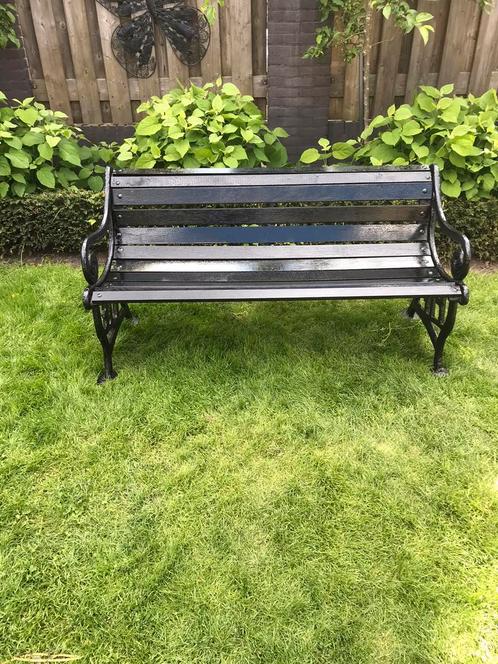 Tuinbank met verhaal., Tuin en Terras, Tuinbanken, Metaal, Ophalen