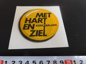 sticker Kerk Balans  Met Hart en ziel  beschikbaar voor biedingen