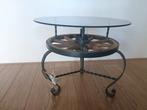 Salontafel karrewiel met verlichting, Huis en Inrichting, Tafels | Salontafels, Ophalen, 50 tot 100 cm, Zo goed als nieuw, Minder dan 50 cm