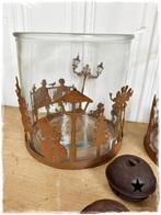 Groot sfeerlicht roesttafreel kerst  16 cm. hoog x 15 cm. d., Nieuw, Clayre en eef, Ophalen of Verzenden, Clayre en eef