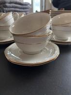 Wit servies met gouden rand - incompleet, Gebruikt, Ophalen of Verzenden, Effen, Porselein