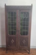 Antieke kast glas & lood, Antiek en Kunst, Ophalen