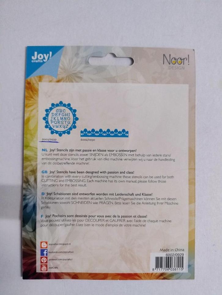 Diversen mallen Noor Design 3, Hobby en Vrije tijd, Kaarten | Zelf maken, Zo goed als nieuw, Pons of Mal, Overige thema's, Ophalen of Verzenden