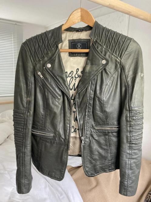 Leren jasje maat 38 Rino & Pelle, Kleding | Dames, Jassen | Zomer, Zo goed als nieuw, Maat 38/40 (M), Groen, Ophalen of Verzenden